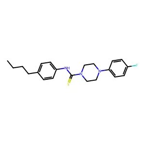 N-(4-butylphenyl)-4-(4-fluorophenyl)piperazine-1-carbothioamide structure