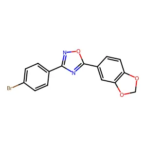 5-(1,3-Benzodioxol-5-yl)-3-(4-bromophenyl)-1,2,4-oxadiazole structure