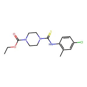 Ethyl 4-[(4-chloro-2-methylphenyl)carbamothioyl]piperazine-1-carboxylate structure