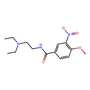 N-[2-(diethylamino)ethyl]-4-methoxy-3-nitrobenzamide structure