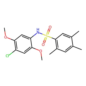 (4-Chloro-2,5-dimethoxyphenyl)[(2,4,5-trimethylphenyl)sulfonyl]amine structure