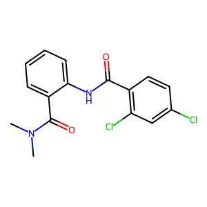 2-{[(2,4-dichlorophenyl)carbonyl]amino}-N,N-dimethylbenzamide structure