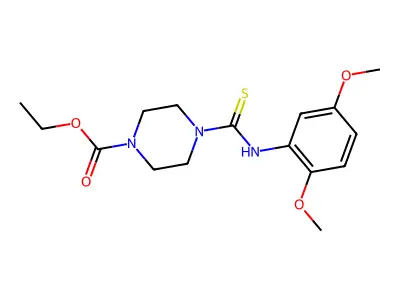 Ethyl 4-[(2,5-dimethoxyphenyl)carbamothioyl]piperazine-1-carboxylate structure