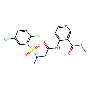 methyl 2-({N-[(2,5-dichlorophenyl)sulfonyl]-N-methylglycyl}amino)benzoate structure
