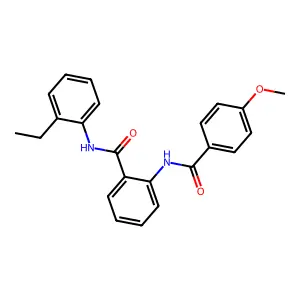 N-(2-ethylphenyl)-2-[(4-methoxybenzoyl)amino]benzamide structure
