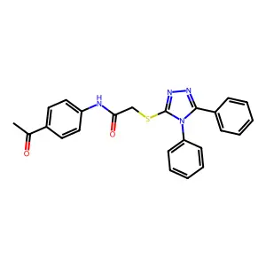 N-(4-acetylphenyl)-2-[(4,5-diphenyl-1,2,4-triazol-3-yl)sulfanyl]acetamide structure