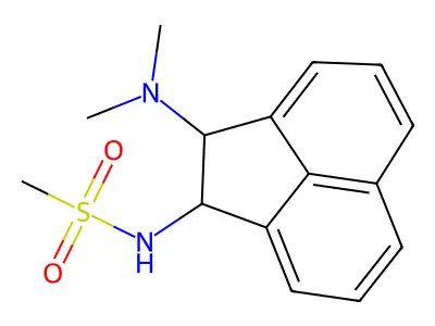 N-[2-(dimethylamino)-1,2-dihydroacenaphthylen-1-yl]methanesulfonamide structure