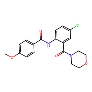 N-[4-chloro-2-(morpholine-4-carbonyl)phenyl]-4-methoxybenzamide structure