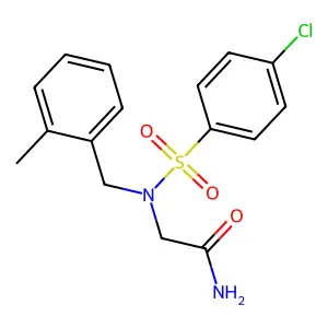 2-[(4-Chlorophenyl)sulfonyl-[(2-methylphenyl)methyl]amino]acetamide structure
