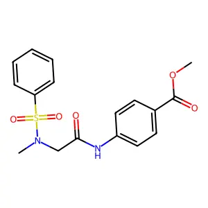 methyl 4-{[N-methyl-N-(phenylsulfonyl)glycyl]amino}benzoate structure