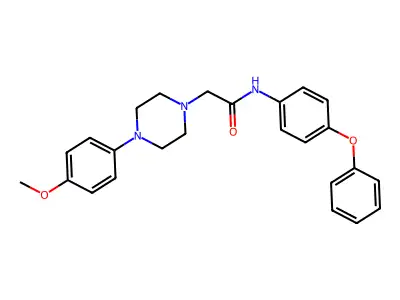 2-[4-(4-methoxyphenyl)piperazin-1-yl]-N-(4-phenoxyphenyl)acetamide structure