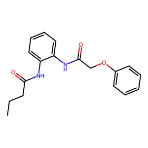 N-{2-[(phenoxyacetyl)amino]phenyl}butanamide structure