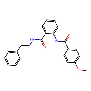 2-[(4-methoxybenzoyl)amino]-N-(2-phenylethyl)benzamide structure