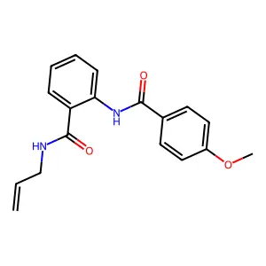 2-[(4-methoxybenzoyl)amino]-N-prop-2-enylbenzamide structure