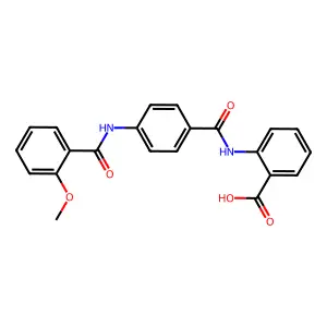 2-[[4-[(2-methoxybenzoyl)amino]benzoyl]amino]benzoic Acid structure