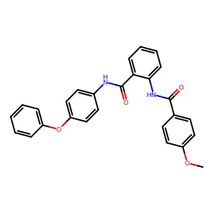 2-[(4-methoxybenzoyl)amino]-N-(4-phenoxyphenyl)benzamide structure