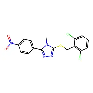 3-[(2,6-Dichlorophenyl)methylsulfanyl]-4-methyl-5-(4-nitrophenyl)-1,2,4-triazole structure
