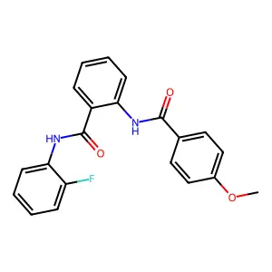N-(2-fluorophenyl)-2-[(4-methoxybenzoyl)amino]benzamide structure