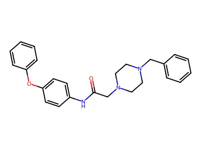 2-(4-benzylpiperazin-1-yl)-N-(4-phenoxyphenyl)acetamide structure