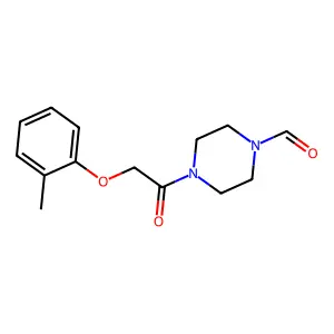4-[(2-Methylphenoxy)acetyl]piperazine-1-carbaldehyde structure