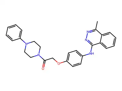 2-[4-[(4-Methylphthalazin-1-yl)amino]phenoxy]-1-(4-phenylpiperazin-1-yl)ethanone structure