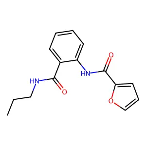 N-[2-(propylcarbamoyl)phenyl]furan-2-carboxamide structure