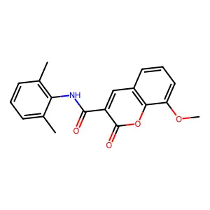 N-(2,6-dimethylphenyl)-8-methoxy-2-oxo-2H-chromene-3-carboxamide structure
