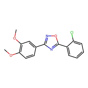 5-(2-Chlorophenyl)-3-(3,4-dimethoxyphenyl)-1,2,4-oxadiazole structure