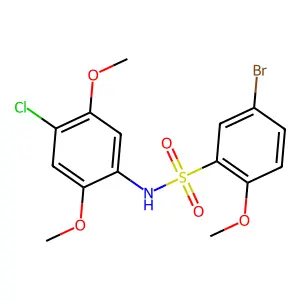 [(5-Bromo-2-methoxyphenyl)sulfonyl](4-chloro-2,5-dimethoxyphenyl)amine structure