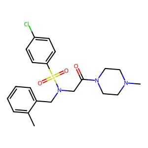 4-chloro-N-(2-methylbenzyl)-N-[2-(4-methylpiperazin-1-yl)-2-oxoethyl]benzenesulfonamide structure