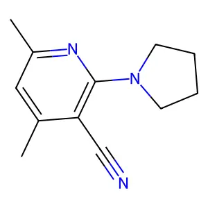 4,6-Dimethyl-2-(pyrrolidin-1-yl)nicotinonitrile structure