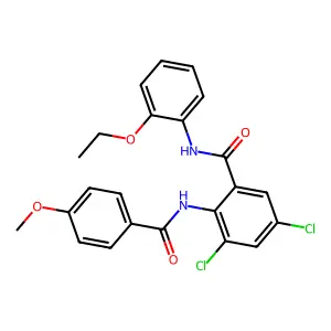 3,5-dichloro-N-(2-ethoxyphenyl)-2-[(4-methoxybenzoyl)amino]benzamide structure