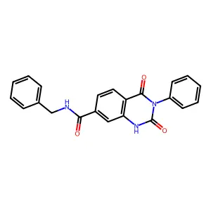 N-benzyl-2,4-dioxo-3-phenyl-1H-quinazoline-7-carboxamide structure