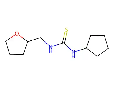 1-Cyclopentyl-3-(oxolan-2-ylmethyl)thiourea structure