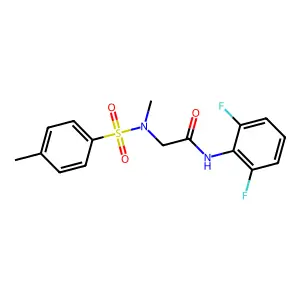 N-(2,6-difluorophenyl)-2-[methyl-(4-methylphenyl)sulfonylamino]acetamide structure