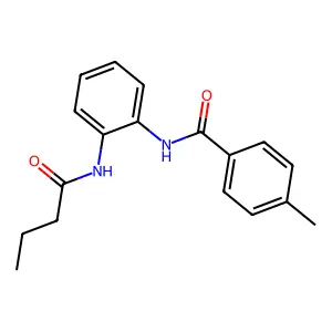 N-[2-(butanoylamino)phenyl]-4-methylbenzamide structure