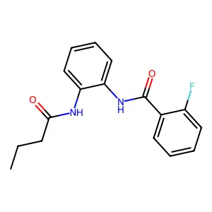 N-[2-(butanoylamino)phenyl]-2-fluorobenzamide structure