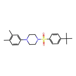 1-(4-Tert-butylbenzenesulfonyl)-4-(3,4-dimethylphenyl)piperazine structure