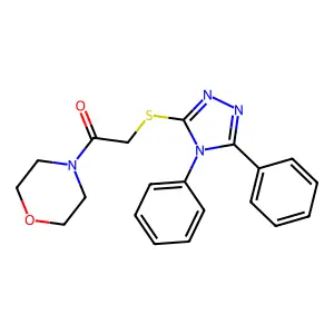 2-[(4,5-Diphenyl-1,2,4-triazol-3-yl)sulfanyl]-1-morpholin-4-ylethanone structure