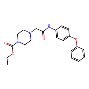 Ethyl 4-[2-oxo-2-(4-phenoxyanilino)ethyl]piperazine-1-carboxylate structure