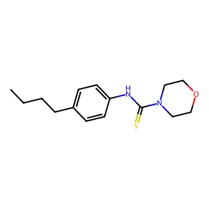 N-(4-butylphenyl)morpholine-4-carbothioamide structure