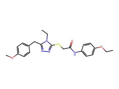 N-(4-ethoxyphenyl)-2-[[4-ethyl-5-[(4-methoxyphenyl)methyl]-1,2,4-triazol-3-yl]sulfanyl]acetamide structure