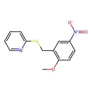 2-[(2-Methoxy-5-nitrophenyl)methylsulfanyl]pyridine structure