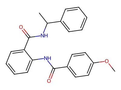 2-[(4-methoxybenzoyl)amino]-N-(1-phenylethyl)benzamide structure