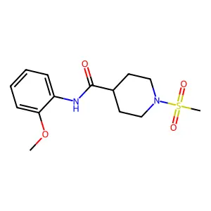N-(2-methoxyphenyl)-1-methylsulfonylpiperidine-4-carboxamide structure