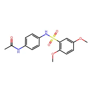 N-(4-{[(2,5-dimethoxyphenyl)sulfonyl]amino}phenyl)acetamide structure