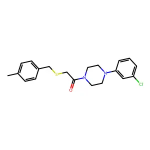 1-[4-(3-Chlorophenyl)piperazin-1-yl]-2-[(4-methylbenzyl)sulfanyl]ethanone structure