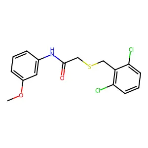 2-[(2,6-dichlorobenzyl)sulfanyl]-N-(3-methoxyphenyl)acetamide structure