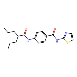 4-(2-propylpentanoylamino)-N-(1,3-thiazol-2-yl)benzamide structure