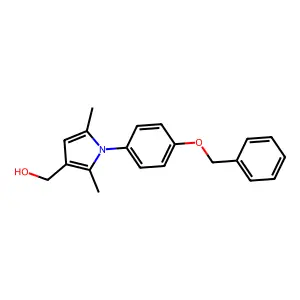 {1-[4-(benzyloxy)phenyl]-2,5-dimethyl-1H-pyrrol-3-yl}methanol structure